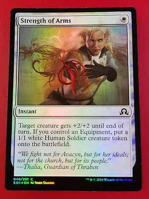 #ad 1x Strength of Arms FOIL Shadows over Innistrad MTG Magic Cards $2.00