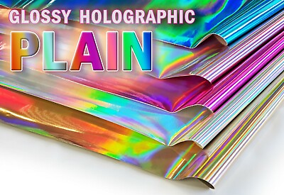 #ad Vinyl Upholstery Plain Holographic Smooth Glossy Fabric 54quot; W Sold By The Yard $14.80