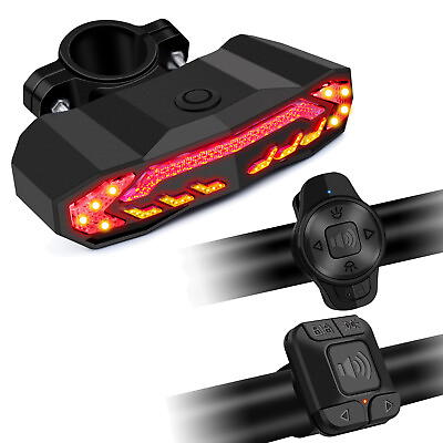 #ad Smart Alarm 110dB Bright LED Rear Light Night Cycling Safely with Remote Control $24.02