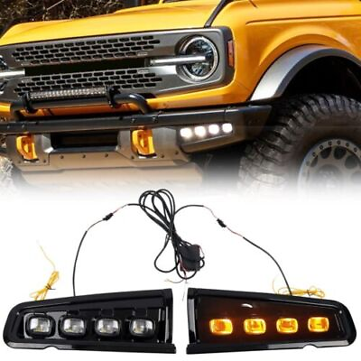 #ad LED Fog Light For Ford Bronco Raptor 2021 23 Front Bumper Lamp Running Light DRL $82.99