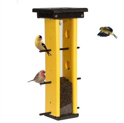 #ad FINCH FEEDER 4 Season All Weather Hanging Goldfinch Bird Seed Feeder USA $84.97