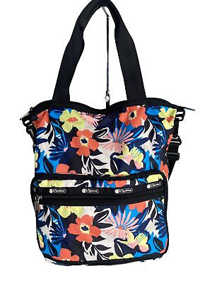 #ad LeSportsac Large Three section Convertible Tote. Zip amp; Close To 11 X 7 X 1.5 $49.99
