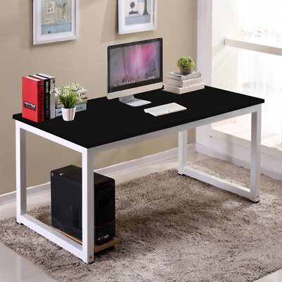 #ad 55.11quot;Wood Computer Table Home Study Desk Office Furniture PC Laptop Workstation $67.08
