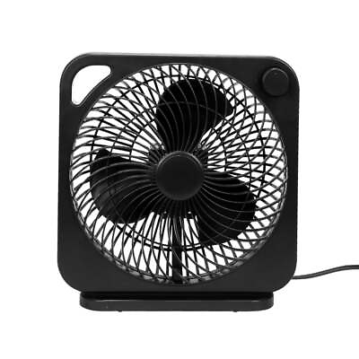 #ad New Style 9 inch Box Indoor Comfort Personal AC Electric Fan 3 Speeds Black $15.55
