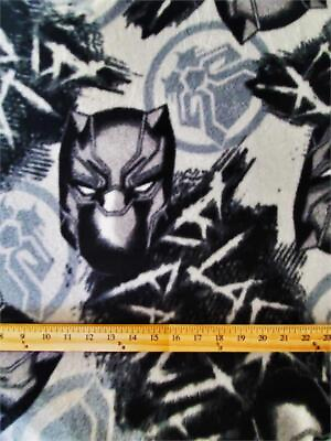 #ad Fleece DISNEY MARVEL#x27;S BLACK PANTHER Printed Fabric BLACK WHITE 58quot; Wide SBY $18.99