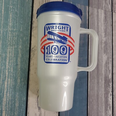 #ad The Wright Brothers 100 Years of Aviation Themed Plastic Coffee Cup Mug Vintage $9.99