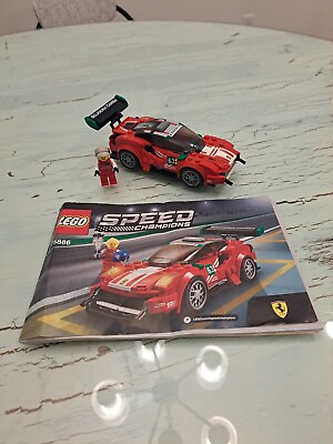 #ad 2018 LEGO SPEED CHAMPIONS: Ferrari 488 GT3 Scuderia Corsa 75886 95% Complete $24.00