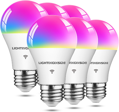 #ad Smart Light Bulbs 60W Equivalent 800LM 9W WiFi Smart Bulb Compatible with A19 $52.90