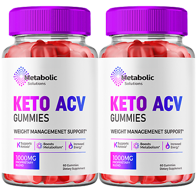 #ad Metabolic Solutions Keto ACV Gummies Official Formula 2 Pack $39.95