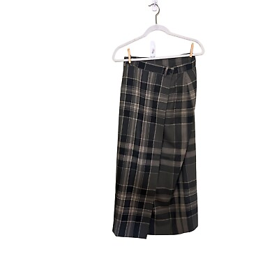 #ad Talbots Wool Skirt Sz 10 Long Lined Maxi Plaid Career Office $24.00