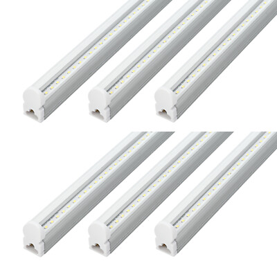 #ad 6 Pack LED Shop Light 4FT T5 20W Ceiling Fixture 6500K Super Bright White $42.89