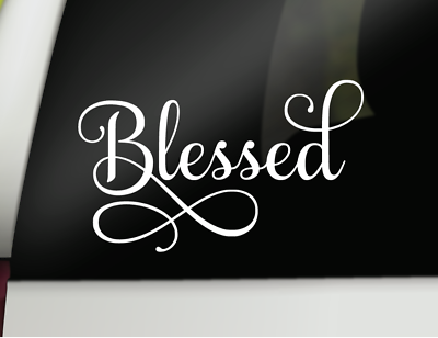 #ad Blessed Decal Blessed Sticker Family Love Happy Car Decal Laptop Vinyl Sticker $4.99