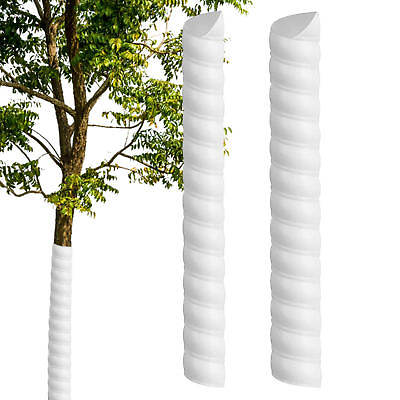 #ad 2 4PCS Tree Trunk Protector 2 Size Plastic Spiral Tree Guard Tree Bark Prote $19.97