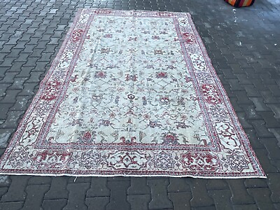 #ad Turkish Tribal Antique Distressed style Country area rug wool boho oushak rug $357.50