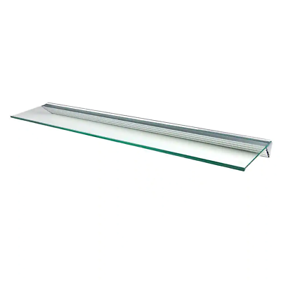 #ad Clear Glass Shelf with Silver Bracket Shelf Kit $96.99