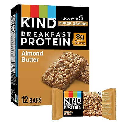 #ad KIND Breakfast Healthy Snack Bar Almond Butter Gluten Free Breakfast Bars $7.50