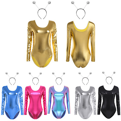 #ad Womens Set Night Costume Long Sleeve Outfits Alien Leotards Slim Fit Catsuit $15.48