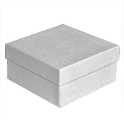 #ad 100 Swirl White Cotton Filled Jewelry Gift Boxes 3 1 2quot; x 3 1 2quot; x 2quot; Tall $102.63