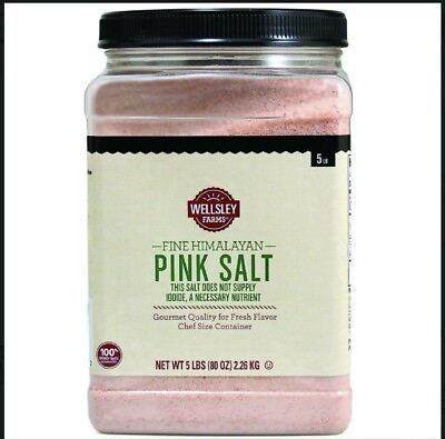#ad $20.99 5 lbs Natural Himalayan Crystal Pink Salt Fine Grain Ancient Sea Salt $20.99