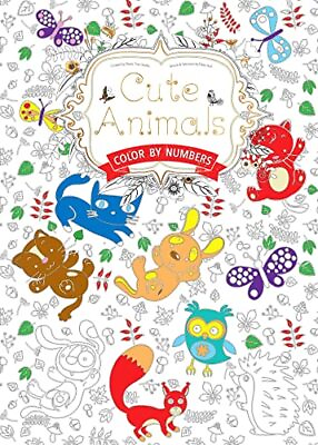#ad Cute Animals US: Color by Numbers Hobbies and Craft $4.74