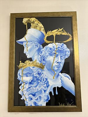 #ad Painting Of The Gods Unique painting on canvas with Frame $400.00