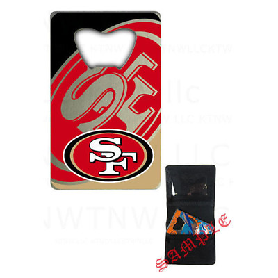 #ad NFL San Francisco 49ers Beer Soda Bottle Opener Credit Card Style Made In USA $9.04