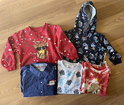 #ad Bundle of Boys Size 4T Clothes Total of 5 Pieces Christmas Holiday Theme￼ New $39.95