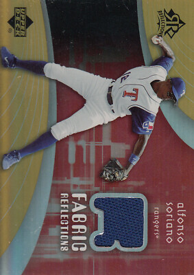 #ad 2005 RANGERS Reflections Fabric Jersey #AS Alfonso Soriano $2.00