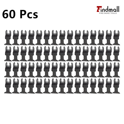 #ad Findmall 60Pack Oscillating Multitool Quick Release Saw Blade For Cut Soft Metal $35.62