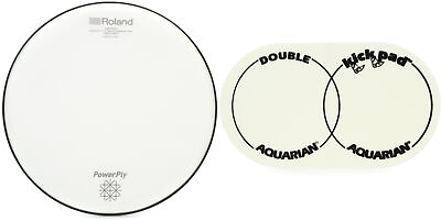 #ad Roland MH2 12 PowerPly Mesh Drumhead 12 inch Aquarian DKP2 Value Bundle $68.48