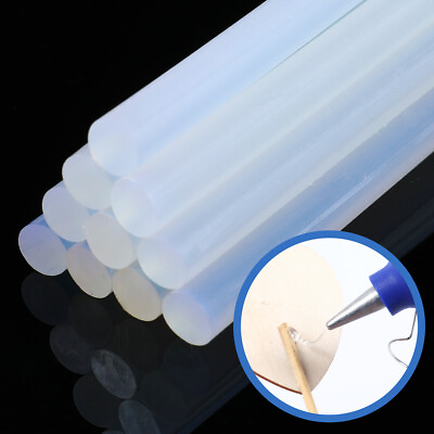 #ad 10Pcs Hot melt Glue stick adhesive Translucent Strong Viscosity Rods Gun DIY 7MM $9.76