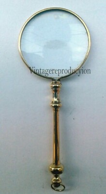 #ad nautical vintage brass magnifying glass table top decorative collectible Gift $20.25