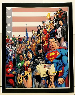#ad Justice League of America by Ed Benes 11x14 FRAMED DC Comics Art Print Poster $39.95