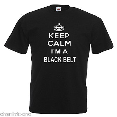 #ad Keep Calm Black Belt Karate Children#x27;s Kids T Shirt GBP 8.63