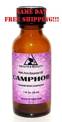 #ad CAMPHOR ESSENTIAL OIL ORGANIC AROMATHERAPY 100% PURE GLASS BOTTLE 1.0 OZ 30 ml $6.99