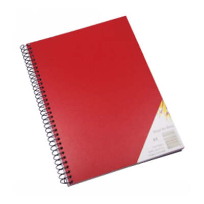 #ad Quill A4 Spiral Visual Art Diary 60 Leaf Red Professional Polypropylene Cover $14.99