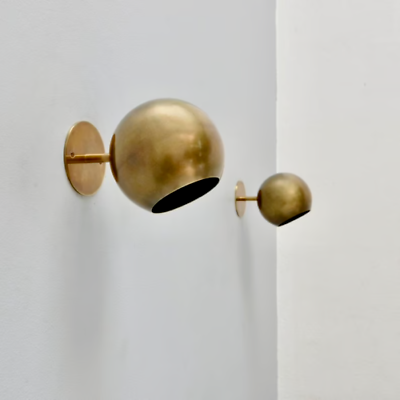 #ad Set of Pair Eyeball Washroom Focas Light Brass Wall sconces Mid century Lamp $130.66