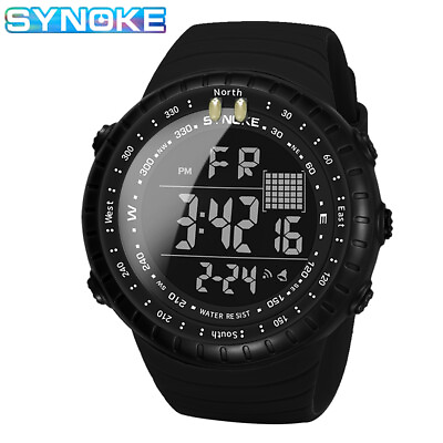 #ad Men#x27;s Sports Watch Waterproof LED Backlight Digital Military Tactical Wristwatch $9.98