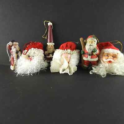 #ad Junk Drawer Lot 6 Santa MS Santa Christmas Ornament Vintage amp; Home Made $15.19