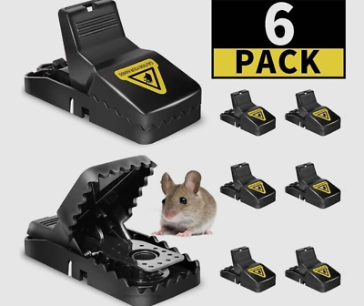 #ad 6 Pack Mouse Traps Rat Mice Killer Snap Trap Power Rodent Heavy Duty Pest Trap $6.25