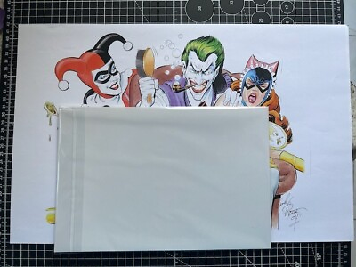 #ad Naughty Andy Price Joker Batgirl Harley Quinn Print 11X17 $40.00