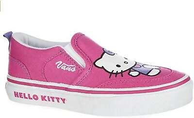 #ad Vans Big Girls Asher Hello Kitty Fashion Slip On Sneakers Magenta White $65.00