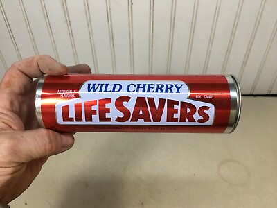#ad Life Savors Wild Cherry Round Tin Canister Candy Roll Canister only no candy $17.99