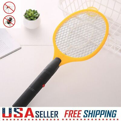 #ad Handheld Mosquito Fly Swatter Bug Zapper Insect Pest Killer Tennis Racket Yellow $8.99