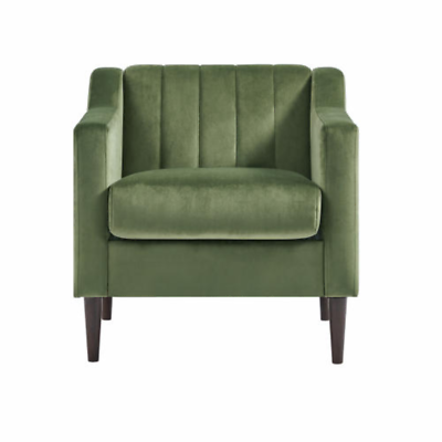 #ad Chairs Set of 2 Modern Green Fabric Accent Arm Upholstered LivingroomFurniture $360.99