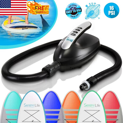 #ad Electric Quick Air Inflator Deflator Watersports 3.3 Ft Hose Detaches Convenient $94.65