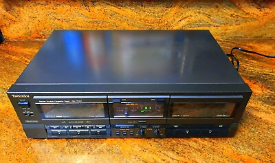 #ad 👍Technics RS TR157 Dual Stereo Cassette Deck Tape Player **Tested $49.75