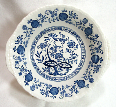 #ad Enoch Wedgwood England Vintage BLUE HERITAGE Round Vegetable Serving Bowl GC $28.00