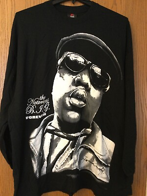 #ad Notorious BIG Long Sleeve Black Shirt 3X Z World Sports Zeep. $85.00