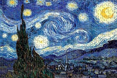 #ad 1000 PCS Eurographics Starry Night Large Size Jigsaw Puzzle by Vincent Van Gogh $15.97